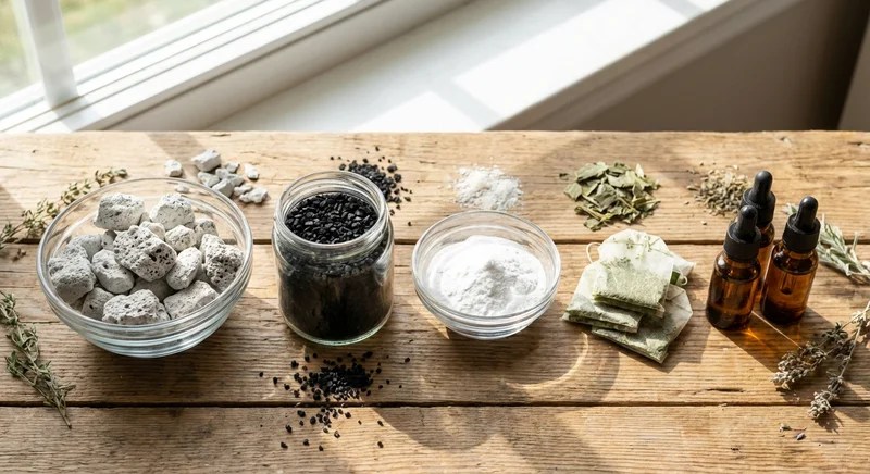 천연 탈취 재료 비교 사진