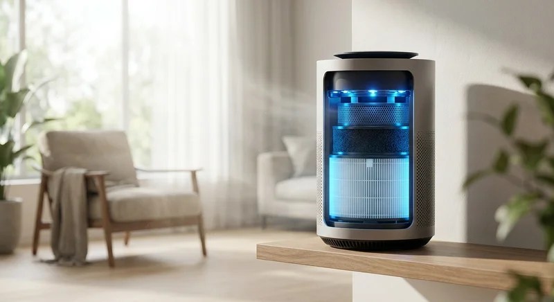 첨단 공기청정기, 파란 불빛 활성 필터