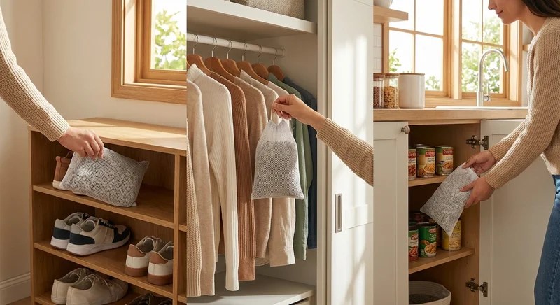 집안 곳곳 제올라이트 망 주머니 정리